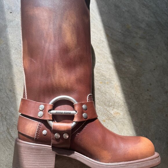 New in Box MIU MIU Buckle Harness Boots - size 37 - Picture 11 of 16